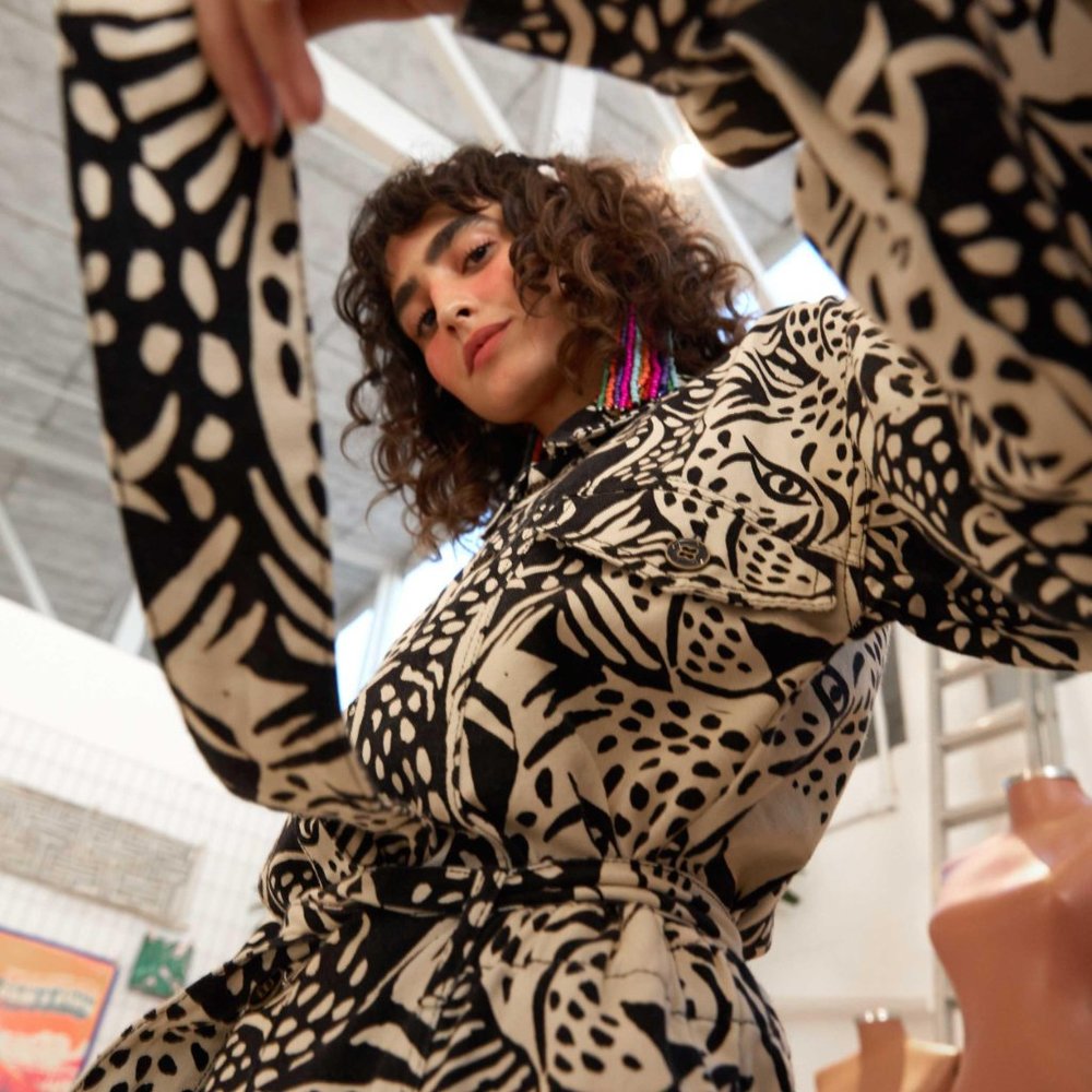 FARM Rio Midnight Leopard Belt Canvas Jumpsuit - Picture 4 of 16